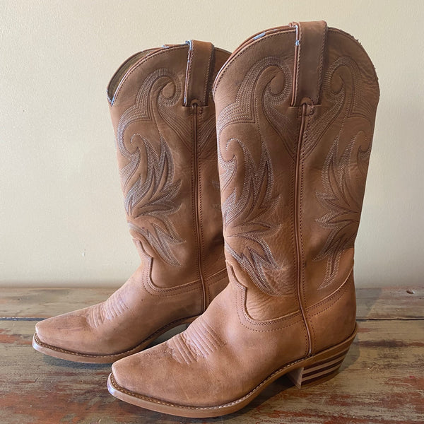 DURANGO Cowboy boots tan suede 6.5 M (approx 37 EURO)