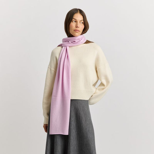 TOORALLIE - Extra Fine MERINO SCARF - Powder Pink