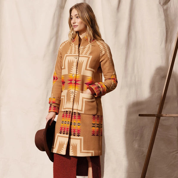 PENDLETON - 1930's Archive Coat - Tan HARDING Jacquard