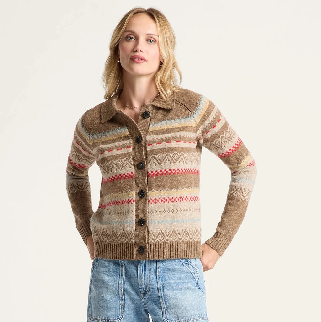 PENDLETON - Fair Isle Cardigan - TAN MULTI