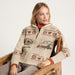 PENDLETON - Alpine Lambswool Zip Up Cadigan - OATMEAL