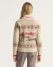 PENDLETON - Alpine Lambswool Zip Up Cadigan - OATMEAL