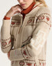PENDLETON - Alpine Lambswool Zip Up Cadigan - OATMEAL