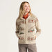 PENDLETON - Alpine Lambswool Zip Up Cadigan - OATMEAL