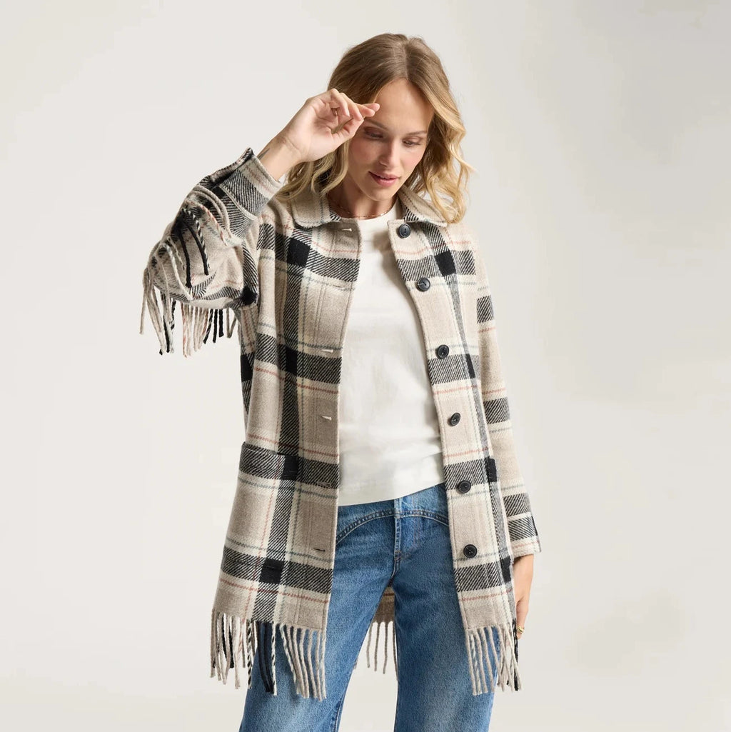 PENDLETON - Jolene Fringe Jacket - TAN / BLACK mix