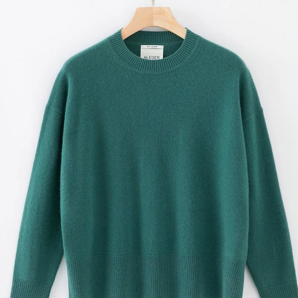 ALEGER No 20 Oversized Crew Sweater - FOREST