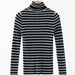 ALEGER No 32 Skinny Rib Polo Cashmere Blend - BLACK/GREY