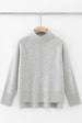 ALEGER No 93 - Cashmere Blend  Mini Cable Funnel Neck - Polar Grey