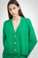 ALEGER No 99 - Cashmere Blend Hi Low Oversized Cardigan - Kelly Green