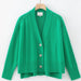 ALEGER No 99 - Cashmere Blend Hi Low Oversized Cardigan - Kelly Green