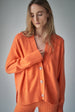 ALEGER No 99 - Cashmere Blend Hi Low Oversized Cardigan - Orange Peel