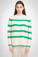 ALEGER No 117 - Cashmere Blend Wide Stripe Crew - Shelly Kelly Medium Only