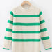 ALEGER No 117 - Cashmere Blend Wide Stripe Crew - Shelly Kelly Medium Only