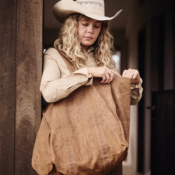 PONY RIDER - Market Canvas Tote Bag - SPICY COWBOY