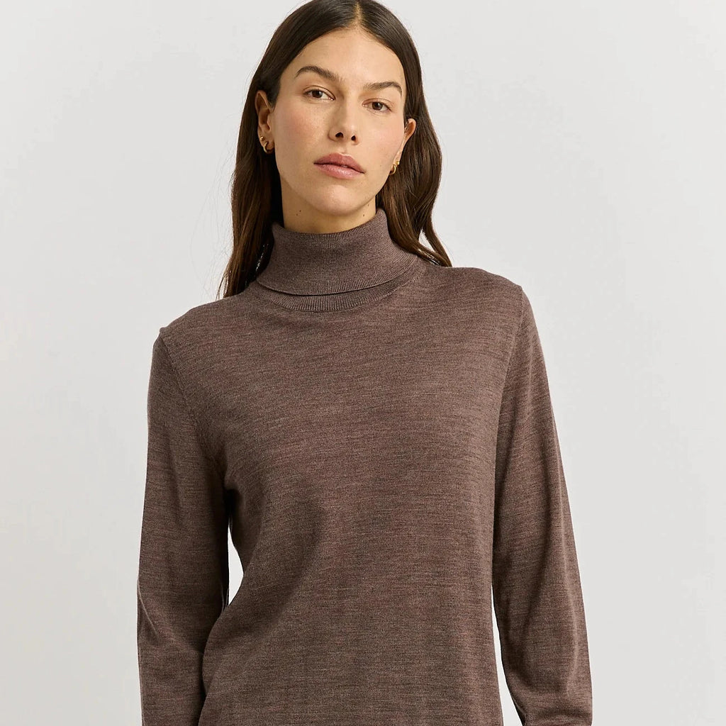 TOORALLIE - Extra Fine Knit Turtle - MOCHA