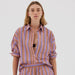 LMND - Chiara L/S Multi Stripe Shirt - PINK/ VIOLET/LIGHT
