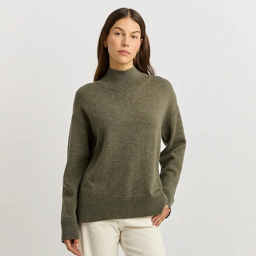 TOORALLIE - Split Neck Funnel - KALE