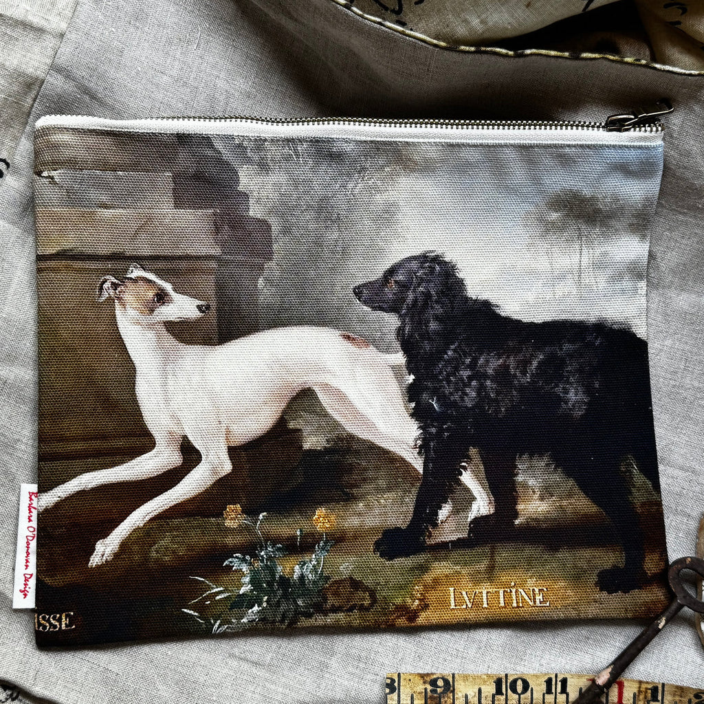 BARBARA O'DONOVAN - Canvas Clutch - WHIPPET AND FRIEND
