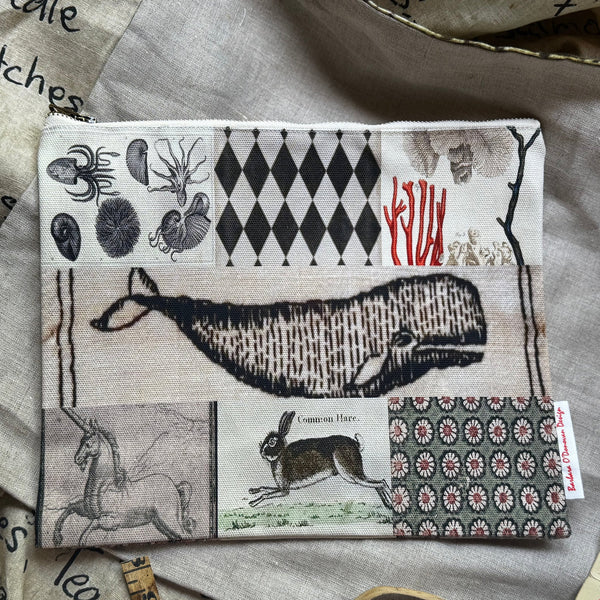 BARBARA O'DONOVAN - Canvas Clutch - WHALE OF A TIME