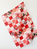 WHITNEY SPICER - Linen Tea Towel - PINK GINGHAM