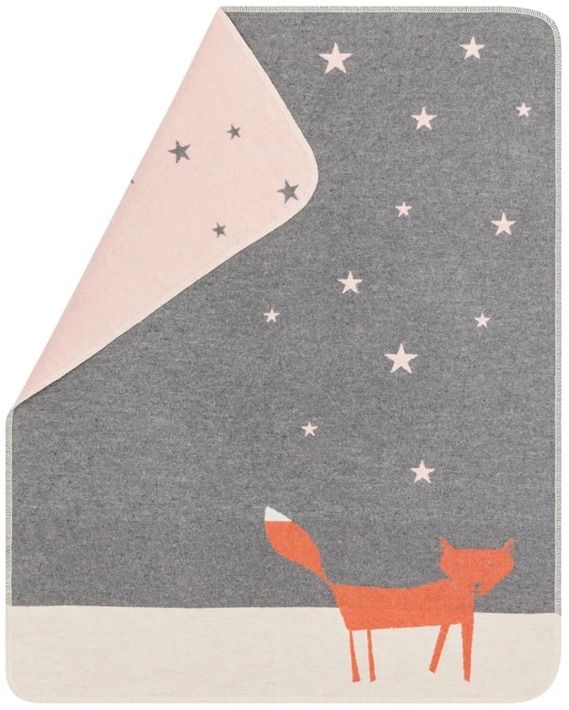 DAVID FUSSENEGGER - JUWEL- FOX under Starry Skies - Bassinet Blanket