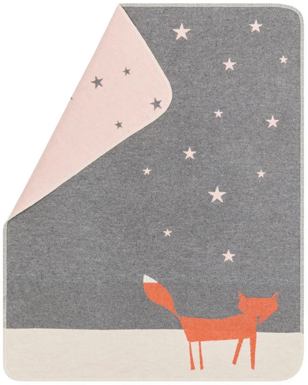 DAVID FUSSENEGGER - JUWEL- FOX under Starry Skies - Bassinet Blanket