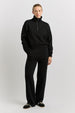 TOORALLIE - Lounge Cropped Half Zip - BLACK