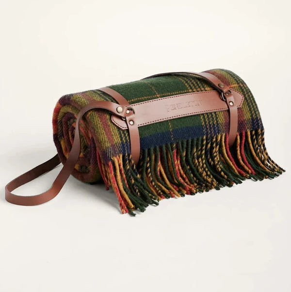 PENDLETON - Motor Robes with Leather Carrier  - FOREST PARK
