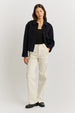TOORALLIE - Button Front Wool Jacket - NAVY