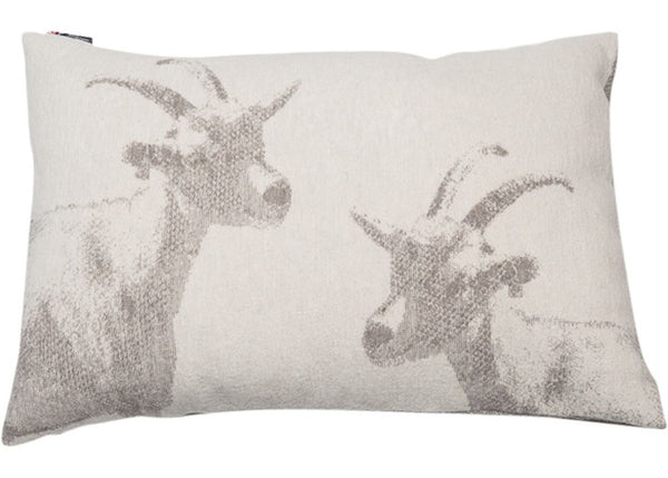 DAVID FUSSENEGGER - GOATS Cushion - OFF WHITE