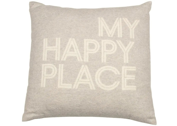 DAVID FUSSENEGGER- MY HAPPY PLACE - Cushion - GREY