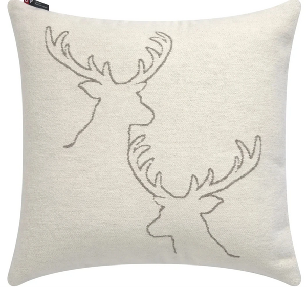 DAVID FUSSENEGGER - STAG HEADS LINEAR Cushion - OFF WHITE