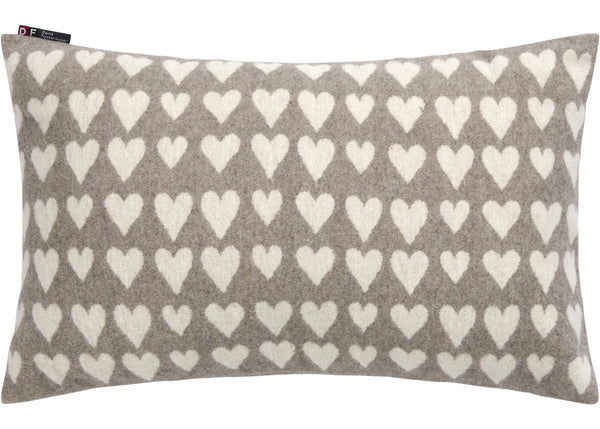 DAVID FUSSENEGGER - HEARTS Cushion - SMOKE