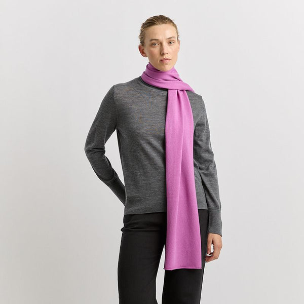 TOORALLIE - Extra Fine MERINO SCARF - Ultraviolet