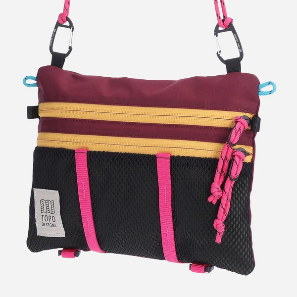 TOPO DESIGNS - Mountain Accessory Shoulder Bag OLIVE/BURGUNDY