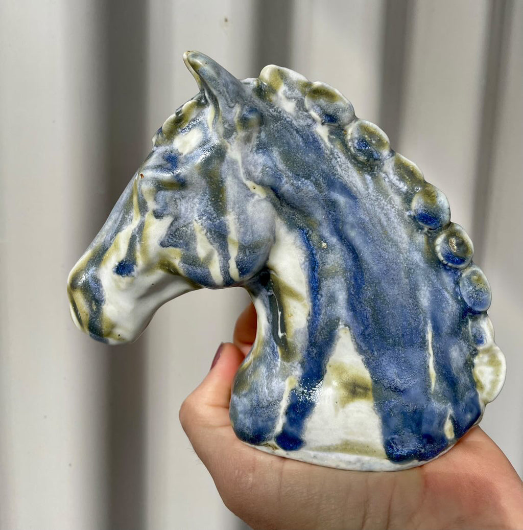 Ceramic Glazed Horse Sculpture  - small #03