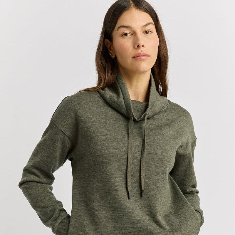 TOORALLIE - Lounge Funnel Neck Knit - KALE
