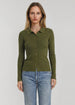 ALETE Threads -  LULU RIBBED CARDIGAN - Olive