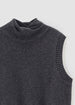 ALETE Threads - TWISTED COLLAR VEST - Dark Marl Grey