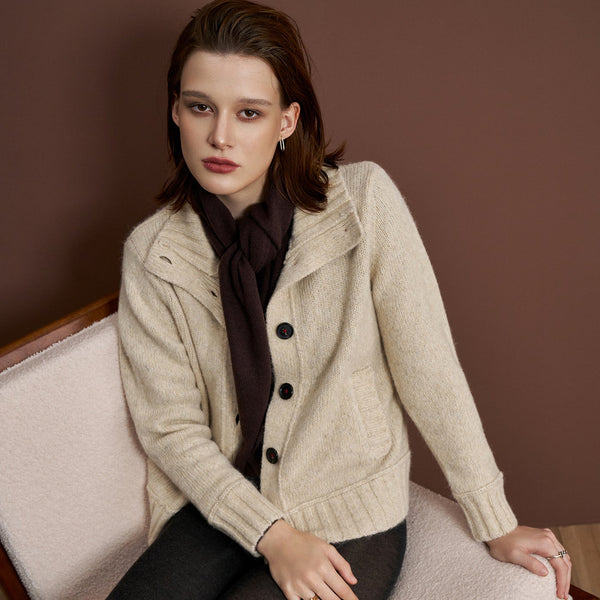 ALETE Threads -  ISABELLA POLO JACKET - Alpaca