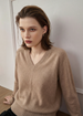 ALETE Threads - TREVI V - NECK SWEATER - Argan