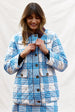 BINNY - " BACK COUNTRY" - 100% Cotton Yarndye Check Flannel Jacket - BLUEBELL