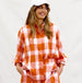 BINNY - "YODELAI HEY HEE " -  100% Cotton Yarn-dye Gingham Shirt with removable neck tie.