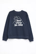 BINNY - " HOLIDAY VALLEY SKI SHOP " - 100% Cotton 350 GSM Fleece Windcheater - NAVY