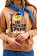 BINNY - " LET'S GO COLORADO " - 100% Cotton 350 GSM Fleece Windcheater - BROWN