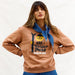 BINNY - " LET'S GO COLORADO " - 100% Cotton 350 GSM Fleece Windcheater - BROWN