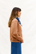 BINNY - " LET'S GO COLORADO " - 100% Cotton 350 GSM Fleece Windcheater - BROWN