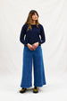 BINNY - " JACKSON HOLE  " - Cotton/Cashmere Crewneck Sweater -NAVY