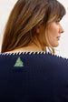 BINNY - " JACKSON HOLE  " - Cotton/Cashmere Crewneck Sweater -NAVY