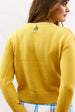 BINNY - " STEAMBOAT  " - Cotton/Cashmere Crewneck Sweater - MUSTARD